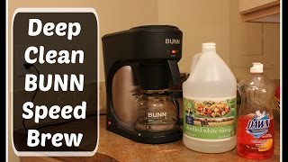 HOW TO Deep Clean BUNN Speed Brew coffee maker using vinegar [upl. by Lrae656]