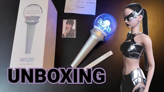 UNBOXING aespa  Official Lightstick  Fanlight [upl. by Ploch782]