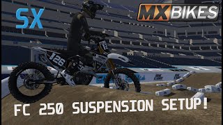 MX Bikes  Supercross Suspension Setup  Husqvarna FC250 [upl. by Sandy189]