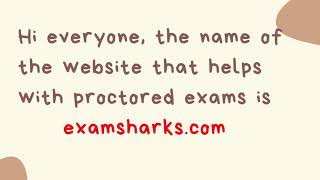 Proctored exam help services Homework amp online classes [upl. by Naamann]