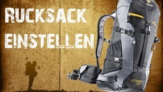 Backpacking  Trekkingrucksack richtig einstellen HD [upl. by Eneleuqcaj441]