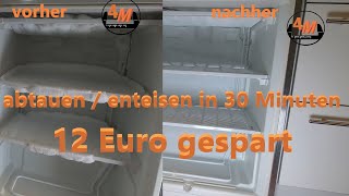 Gefrierschrank enteisen  abtauen 👷 in 30 Minuten  4M [upl. by Garlen223]