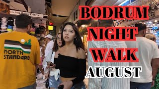 Night in Bodrum City Center Bodrum 4K Walking Tour Bodrum Nightlife Street Walking [upl. by Emelina853]