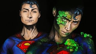 Kryptonite SupermanSuperman Comic Makeup Tutorial [upl. by Macilroy]