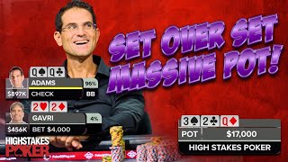 THIS ONE BLOWS UP Set over Set on High Stakes Poker [upl. by Tdnarb]