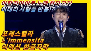 해외반응 포레스텔라 Limmensita 리멘시타 리액션 한글자막 이탈리아 노래이탈리아 사람들 반응은 Forestella 포레 포레스텔라리액션 포레스텔라라이브 [upl. by Aihseyn474]