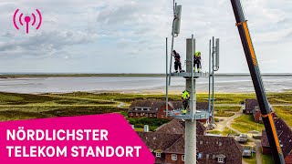 Auf Sylt baut die Telekom den nördlichsten Mobilfunkmast Deutschlands [upl. by Llenrahs]