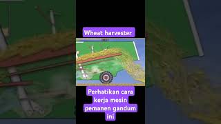 Wheat harvester mesinpertanianmodern farming mesinpertanian pertanian agricultureindonesia [upl. by Ollecram]