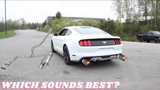 BEST EXHAUST On The Mustang Ecoboost MBRP Straight Pipe Magnaflow Borla [upl. by Oirramed75]