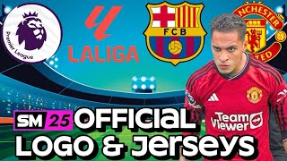 HOW TO GET OFFICIAL LOGO AND JERSEYS  SM25 DATA PACKS [upl. by Jaqitsch843]