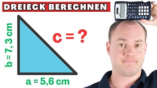 Dreieck berechnen mit Satz des Pythagoras [upl. by Iden]