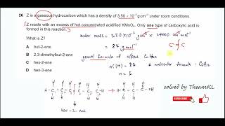 970112MJ24Q26 Cambridge International AS Level Chemistry MayJune 2024 Paper 12 Q26 [upl. by Elfrida]