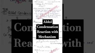 Aldol condensation reaction Class12th Handwritten Notes📚chemistry shorts viralvideo neet jee [upl. by Beryle]