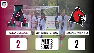 Alma College Mens Soccer vs Concordia University Ann Arbor [upl. by Knepper]