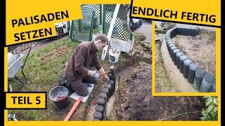 BEETEINFASSUNG AUS BETON  PALISADEN 👷‍♂️│Selber bauen  So gehts│TEIL 55 [upl. by Citron305]