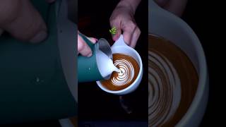 LATTEART Design Training 🎨☕️  How To Pour ROSETTA Latte Art 🌿 shorts latteeart latte barish [upl. by Negrom]