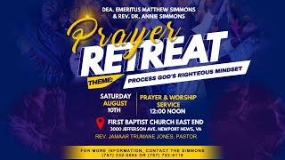 August 10 2024  Prayer Retreat Prayer amp Worship Service [upl. by Obadias]