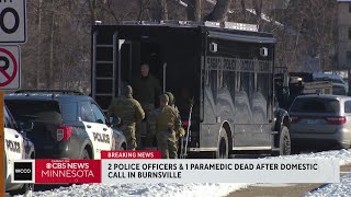 2 police officers 1 paramedic killed in Burnsville Minnesota source says [upl. by Amlev]