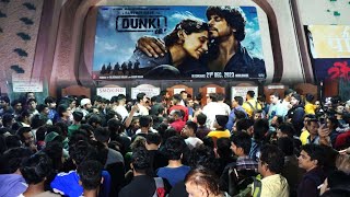 Shah Rukh Khan Fans Celebrating Dunki Release  Mumbai  Manastars [upl. by Aidualk]