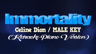 IMMORTALITY  Celine DionMALE KEY KARAOKE PIANO VERSION [upl. by Norrag]