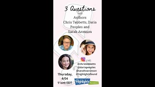 3 Questions for Daria Peoples Sarah Aronson amp Chris Tebbetts Making Progress on Creative Journeys [upl. by Orme]