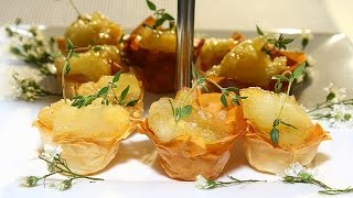 Receta Canastas de pasta fillo con relleno de manzana [upl. by Drofdeb643]