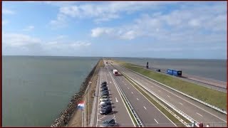 Niederlande Der Abschlussdeich des Ijsselmeers ein spektakuläres Bauwerk Nederland Afsluitdijk [upl. by Ecnirp]