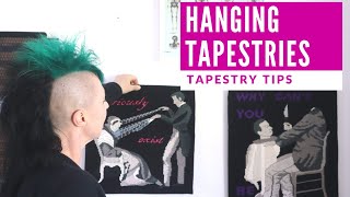 🕸 TAPESTRY TIPS 🕸 How to finish and hang tapestries [upl. by Natka116]