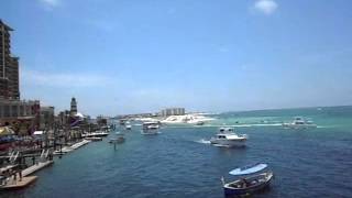 Destin Harbor and East Pass From Top of Marler Bridge [upl. by Adneral]