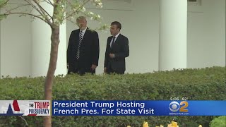 Trump French President Discuss Iran [upl. by Lucio252]