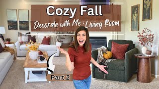 Cozy Fall Decorate with Me  Living Room Part 2  Fall Table Top  Mantel Decor Ideas [upl. by Aimit]