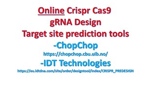 Online Crispr Cas9 gRNA design Target site prediction tools explained  ChopChop  IDT Technologies [upl. by Mann]