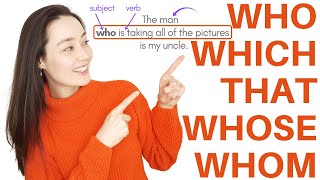 RELATIVE PRONOUNS  RELATIVE CLAUSES  ADJECTIVE CLAUSES  who which that whose whom [upl. by Gerda]