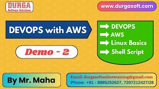 DEVOPS with AWS tutorials  Demo  2  by Mr Maha On 21082024 8AM IST [upl. by Ahsei268]