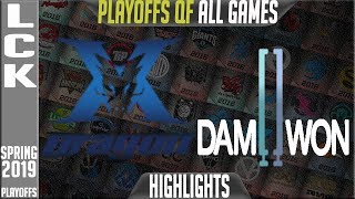 KZ vs DWG Highlights ALL GAMES  LCK Gauntlet Round 2 Spring 2019  King Zone vs Damwon Gaming [upl. by Ettesoj]