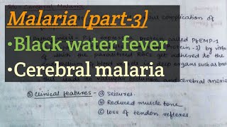 Malaria part3  Black water fever  Cerebral malaria  Complications of malaria  Short question [upl. by Mallina]