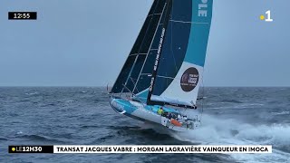 Le Réunionnais Morgan Lagravière et son binôme Thomas Ruyant remportent la Transat Jacques Vabre [upl. by Waddington]