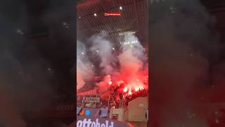 Torcida Górnik Górnik Zabrze🇵🇱 in Cologne🇩🇪 for Lucas Podolskis farewell match 10102024 [upl. by Naicad]