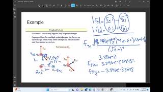 Lecture 9 2 Net Coulombs Force using Unit Vector Addition 1 [upl. by Atinihs]