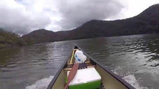 TESTED  Power Canoe With 2hp Outboard Motor [upl. by Ynnohj]