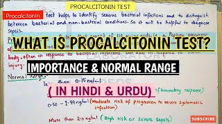 What is Procalcitonin Test When to get tested Procalcitonin amp SepsisNormal Ranges Hindi amp Urdu [upl. by Anul721]