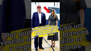 ¿Por qué Melania usó un vestido de lunares blancos y negros a la rodilla el día de las elecciones [upl. by Arrotal19]