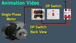 Double Pole Switch Wiring Diagram Animation  AC DP Switch Wiring [upl. by Jacquette578]