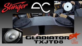 Stinger Jeep Gladiator JT underseat AudioControl 2 8quot ported box [upl. by Enitsuj]