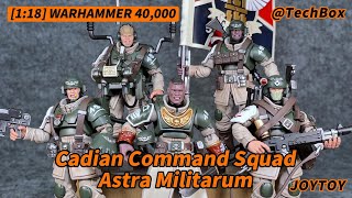 Joytoy Warhammer 40K Astra Militarum Cadian Command Squad 118 scale action figure [upl. by Aneba409]