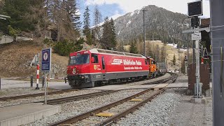 RHB Rhätische Bahn Swiss Railway  Chur St Moritz Bergun  Passenger amp Freight  Rail Adventure 3 [upl. by Leemaj]