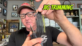 Double Your Strikes By Using THESE Jig Skirt Trimming Techniques [upl. by Tebor]