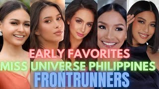 FRONTRUNNERS amp EARLY FAVORITES for Miss Universe Philippines 2022 [upl. by Mckinney]