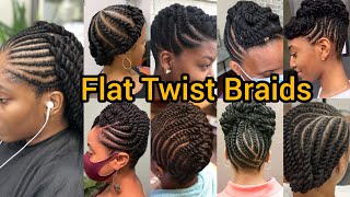 Gorgeous Flat Twist Braid Hairstyles  Braided Hairs  Passion Twist  Senegalese Twist  Mini Twist [upl. by Chaworth]