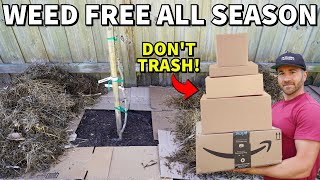 Make Your Yard WEED FREE All Season Using Recycled Trash [upl. by Anaehs890]